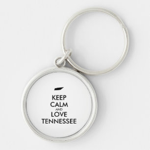 Chaveiro Manter calmo e amar o tennessee personalizável
