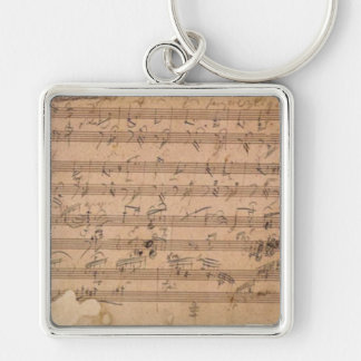 Chaveiro Manuscrito da música da sonata de Beethoven