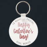 Chaveiro Manuscrito Moderno Happy Galentine's Day Keepsaokt<br><div class="desc">Roteiro Moderno Feliz Dia da Galentina Mantenha o chaveiro de presente para seus amigos.</div>