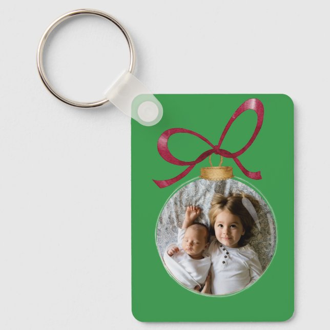 Chaveiro Manutenção de Natal Personalizada com Fotografia e (Frente)