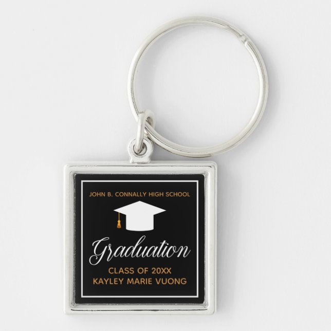 Chaveiro Manutenção Personalizada Dourada Preta para Gradua (Frente)