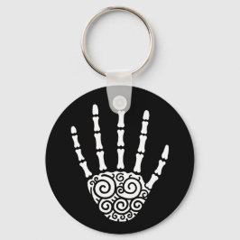 Chaveiro Mão de Esqueleto Espiral