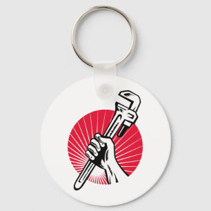 Chaveiro Mão do canalizador que guardara o woodcut da chav