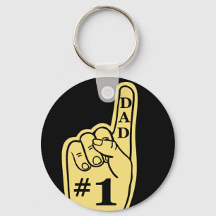 Chaveiro Mão do fã de esportes do pai #1