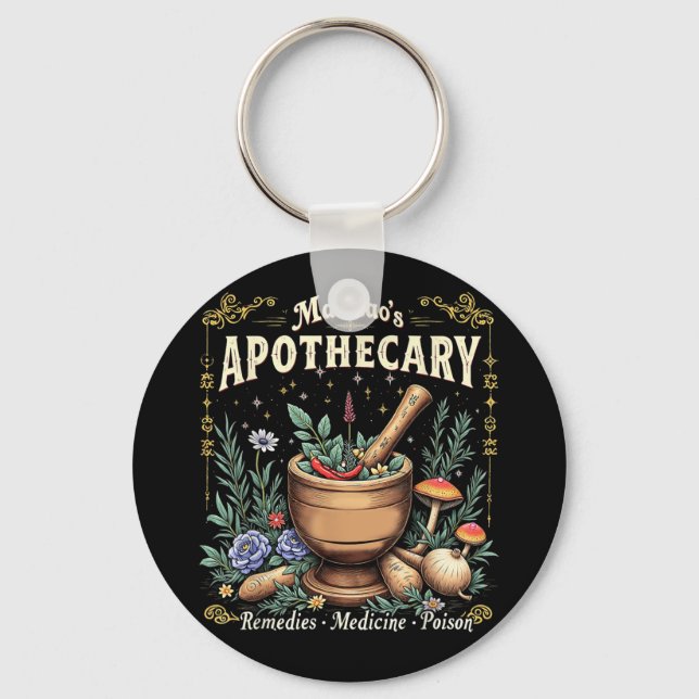 Chaveiro Maomaos Apothecary Fantasy Herbal Potion Art (Frente)