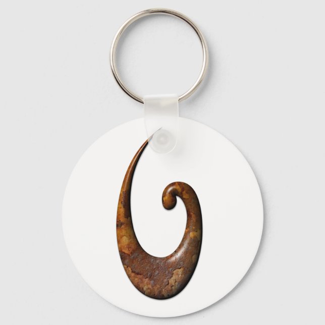 Chaveiro Maori Fish Hook - Ferrugem (Frente)