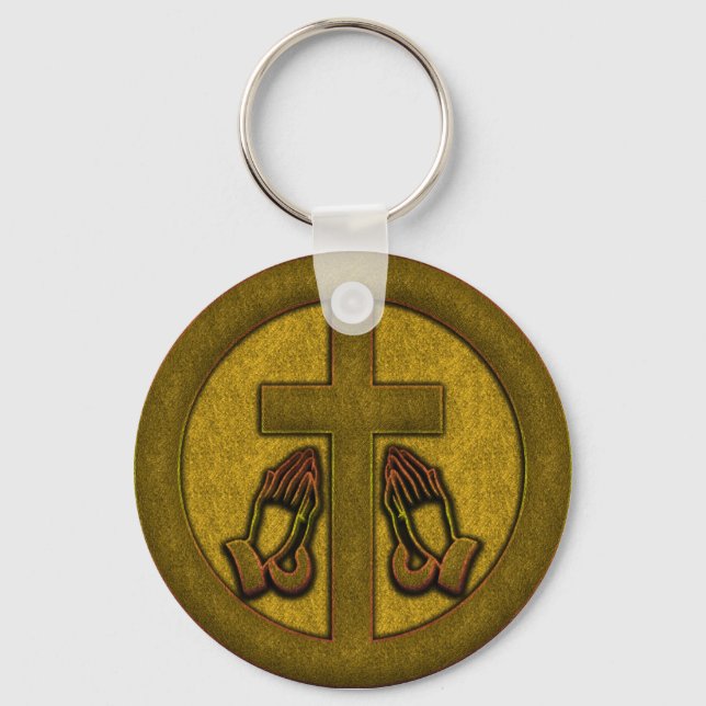 CHAVEIRO MÃOS CRUZADAS E REZADAS (Frente)