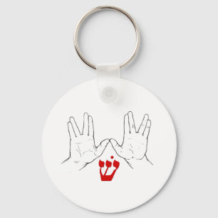 Chaveiro Mãos de Cohanim (Kohan) com CANELA