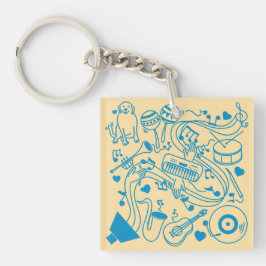 Chaveiro Mãos de Música - Design ASL