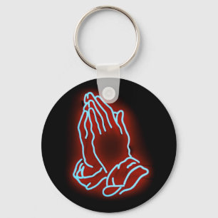 Chaveiro Mãos Rezadas Neon Personalizam ou Personalizam