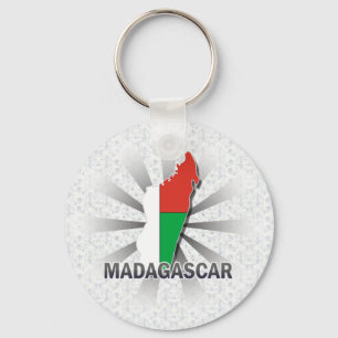 Chaveiro Mapa 2,0 da bandeira de Madagascar