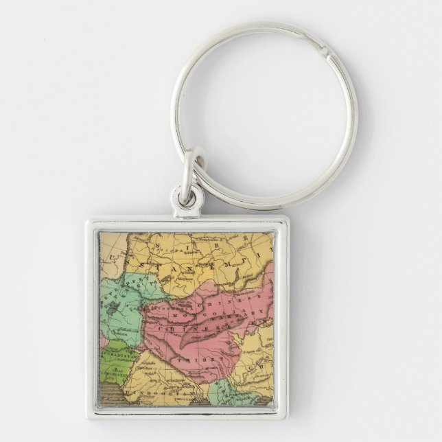 Chaveiro Mapa 2 do Atlas Colorido da Ásia (Frente)