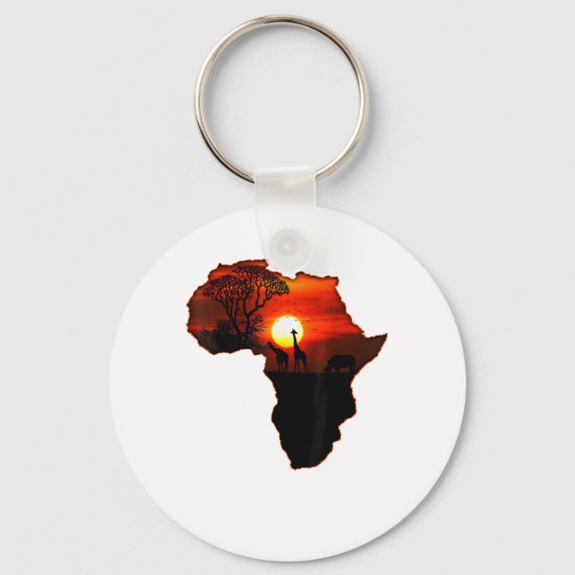 Chaveiro Mapa Africano de Camisas T Do Sol Sul-Africano (Frente)