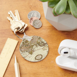 Chaveiro Mapa antigo de Frederick de Wit, c. 1680