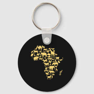 Chaveiro Mapa da África Animais Melanina História Negra Afr