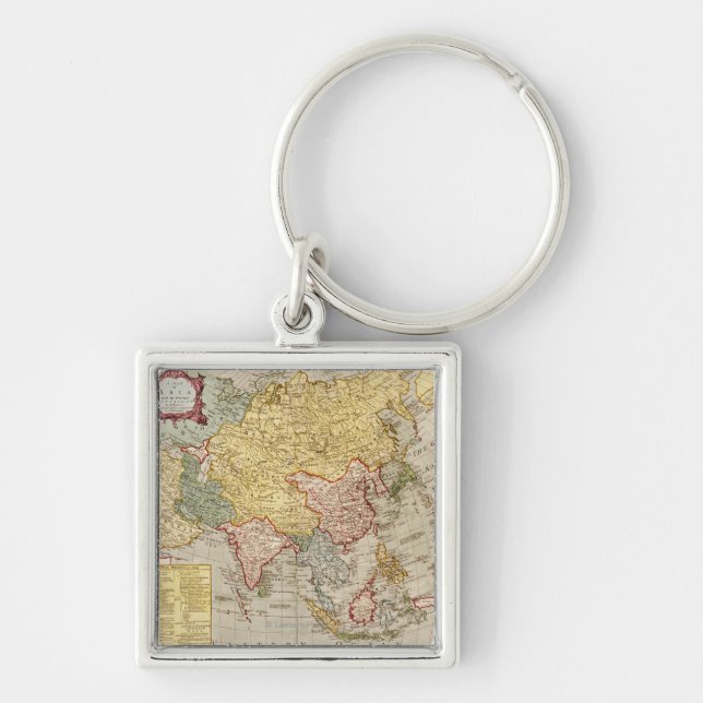 Chaveiro Mapa da ÁsiaPanorâmicaÁsia 2 (Frente)