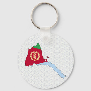 Chaveiro Mapa da bandeira de Eritrea sem redução
