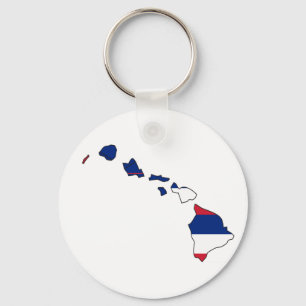 Chaveiro Mapa da bandeira de Havaí