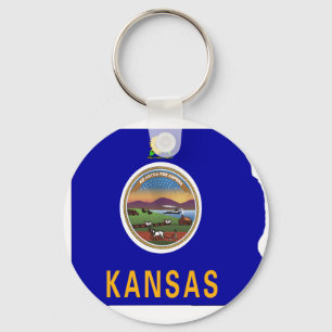 Chaveiro Mapa da bandeira de Kansas
