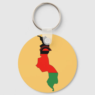 Chaveiro Mapa da bandeira de Malawi