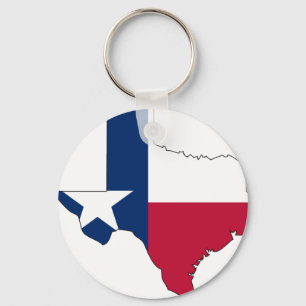 Chaveiro Mapa da bandeira de Texas
