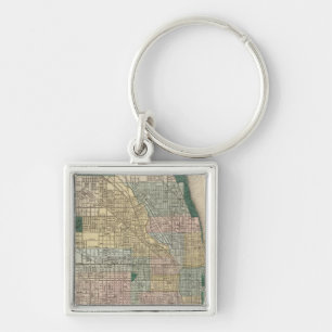 Chaveiro Mapa da cidade de Chicago