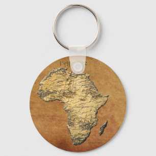Chaveiro Mapa da coleção de pergaminhos AFRICA