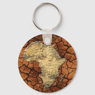 Chaveiro Mapa da Coleção Terrestre Parchada de ÁFRICA