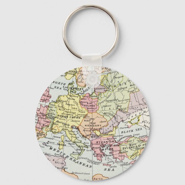 Chaveiro Mapa da Europa | Terceira cruzada (Frente)