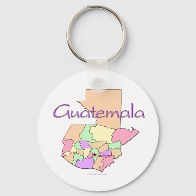 Chaveiro Mapa da Guatemala (Frente)