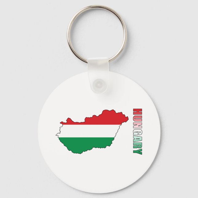 Chaveiro Mapa Da Hungria (Frente)