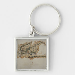 Chaveiro Mapa da ilha de Santo Domingo