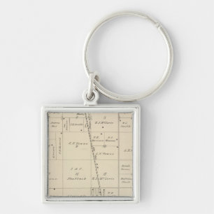 Chaveiro Mapa da Seção do Condado de Tulare T24S R25E