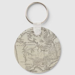 Chaveiro Mapa da terra entre Auckland & rio de Waikato
