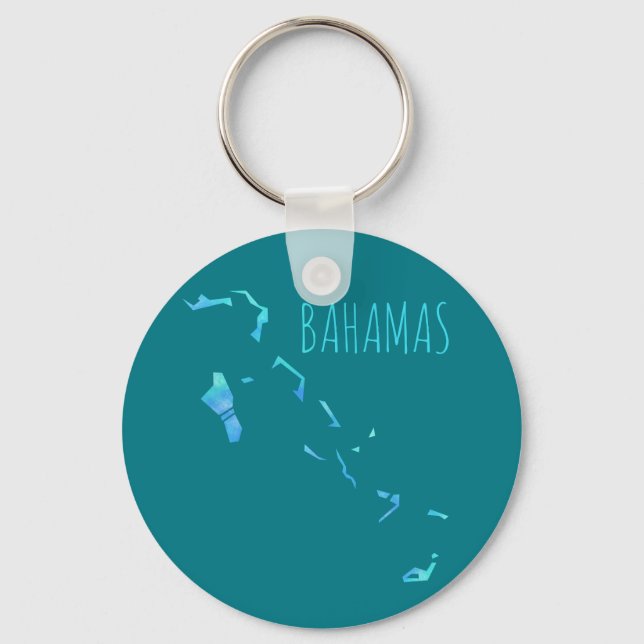 Chaveiro Mapa das Bahamas (Frente)