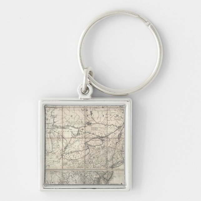 Chaveiro Mapa das Domínios Britânico e Francês (Frente)