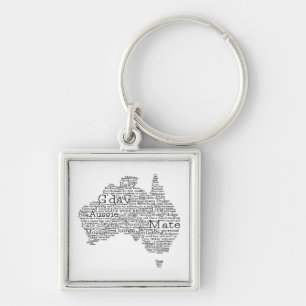 Chaveiro mapa das gírias australianas