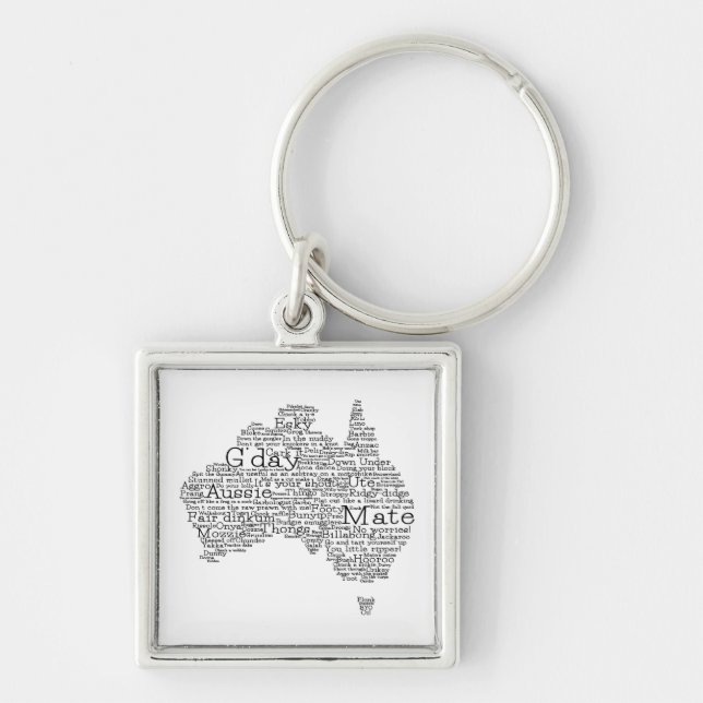 Chaveiro mapa das gírias australianas (Frente)