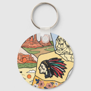 Chaveiro Mapa das Ilhas Badlands Mt Rushmore Colinas Negras