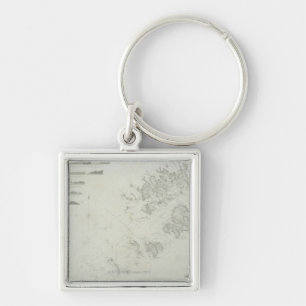 Chaveiro Mapa das ilhas de Scilly em Grâ Bretanha