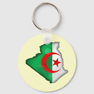Chaveiro Mapa de bandeira da Argélia para argelinos no mund
