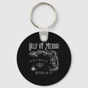 Chaveiro Mapa De Bandeiras Do Golfo Do México, Funny Améric