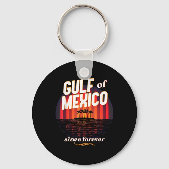 Chaveiro Mapa De Bandeiras Do Golfo Do México, Funny Améric (Frente)