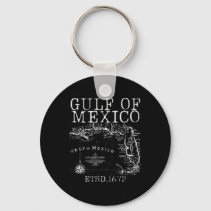 Chaveiro Mapa De Bandeiras Do Golfo Do México, Funny Améric