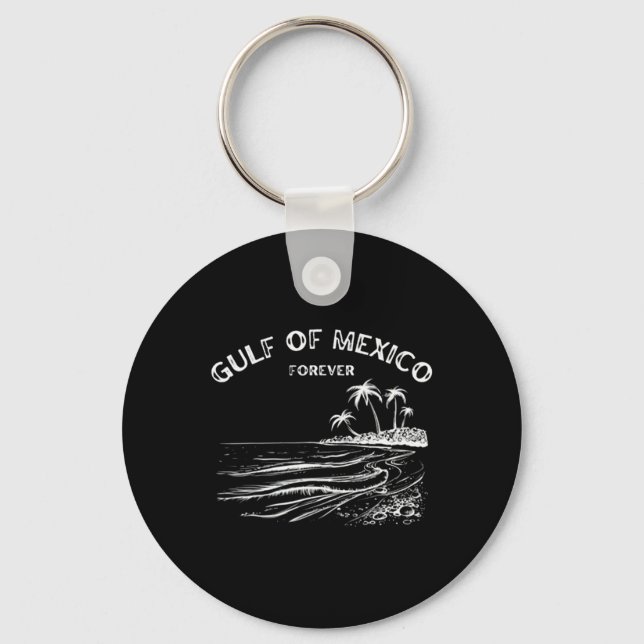 Chaveiro Mapa De Bandeiras Do Golfo Do México, Funny Améric (Frente)