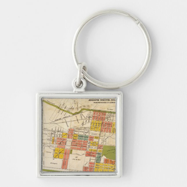 Chaveiro Mapa de Berkeley (Frente)