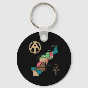 Chaveiro Mapa de caminhada da Trilha Appalachian