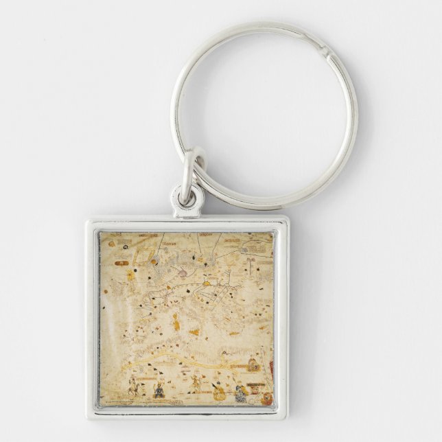 Chaveiro Mapa de Charles V, mapa de Mecia (Frente)