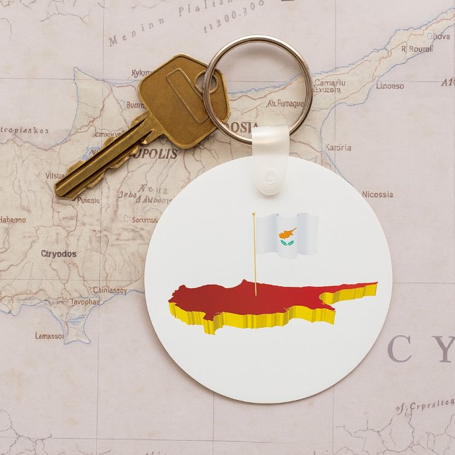 Chaveiro Mapa de Chipre (Criador carregado)