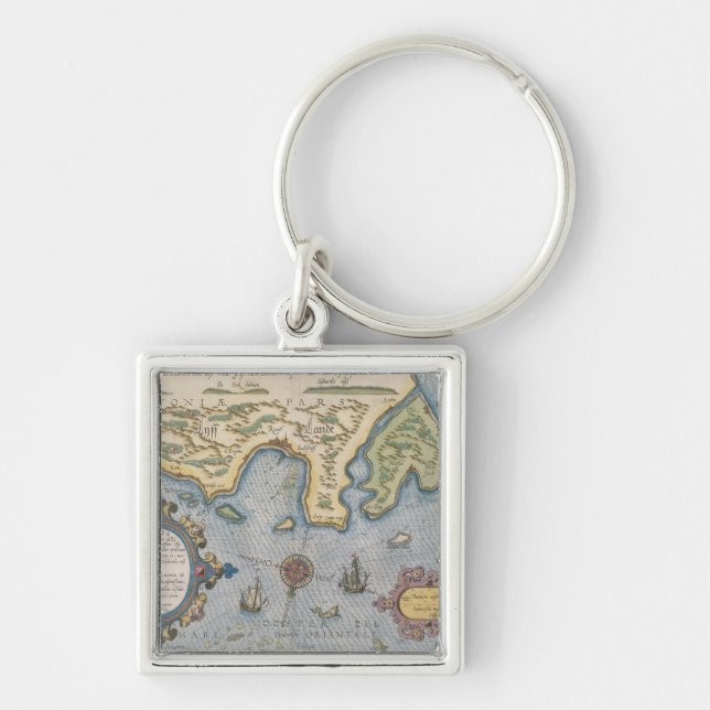 Chaveiro Mapa de comércio do Dutch do mar Báltico (Frente)